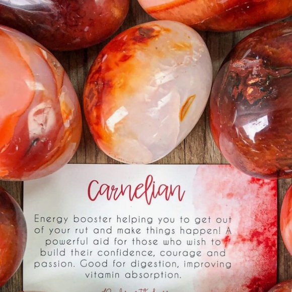 CARNELIAN HEART PUFFED POLISHED HEALING STONE NEW - Picture 4 of 6